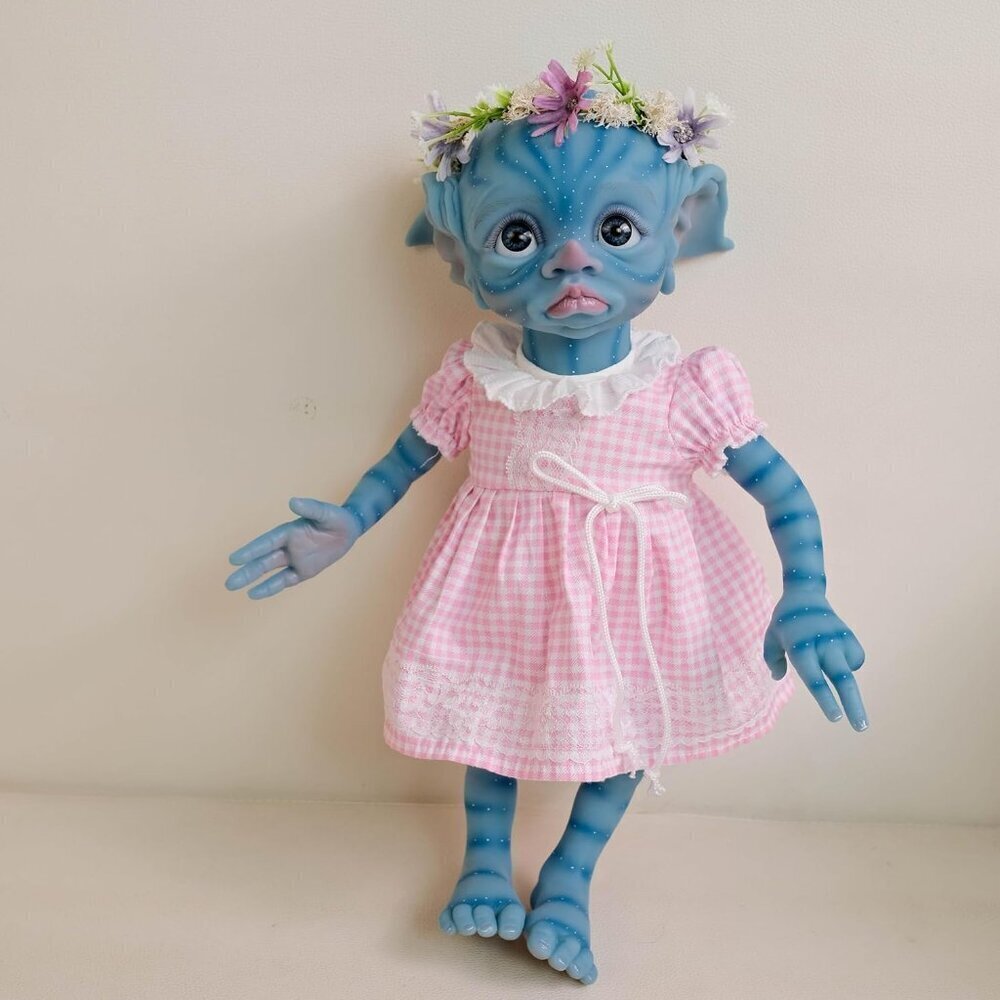 🆕 17Inch Realistic Baby Doll Silicone Alien Avatar Babies Doll for Girl Boy - Picture 3 of 5